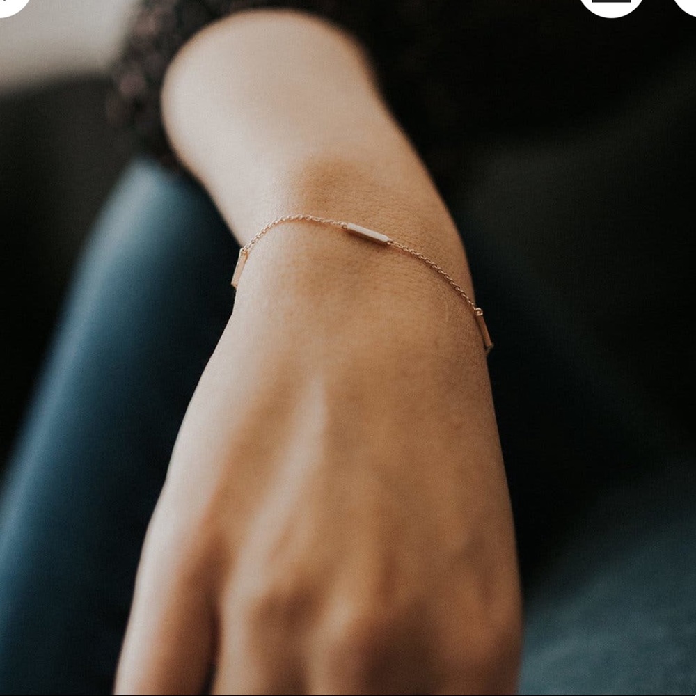 Sterling Silver Dainty Bar Bracelet